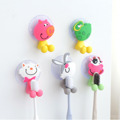 Lovely animals Bathroom toothbrush holder Plastic Cartoon Wall Mount Tooth brush holder