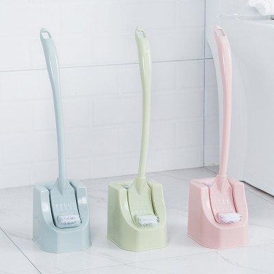 High Quality Double-sided Thickened Long Handle To Dead Corner Sanitary Brush Toilet Cleaning Gap With Base Toilet Brush