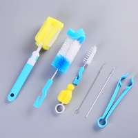 6 in 1 Bottle Brush Cleaner Kit Milk Bottle Cleaning Brush Set for Cups Sports  Baby Bottle Nipple Straws Pacifier Brushes